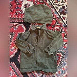 The Simple Folk Canvas Jacket with detachable hood 3-4 years